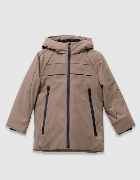 Schwarzer 2-in-1-Jungenparka und Steppweste - IKKS