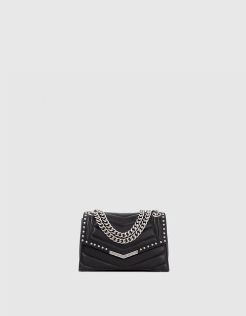 Women’s black studded leather THE 1 rock bag Size M