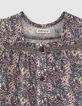 Blouse parme Ecovero® à imprimé végétal bébé fille-2