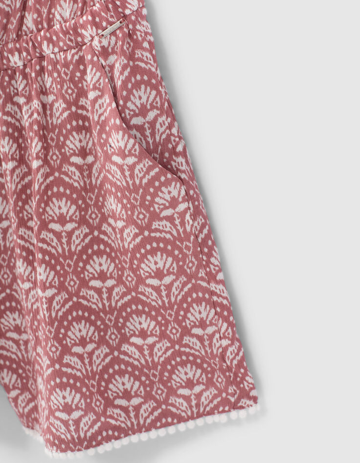 Mono corto rosa palo Ecovero&reg; estampado batik ni&ntilde;a-7