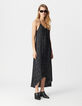 Mujer maxi vestido negro estampado eclipse-1