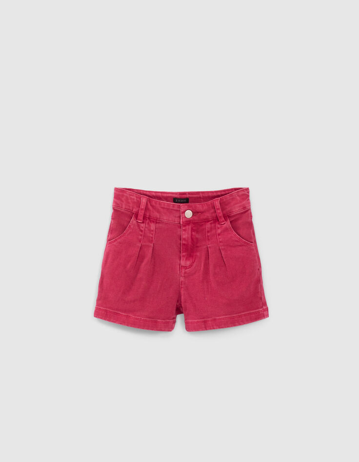 Fuchsia Distressed Shorts
