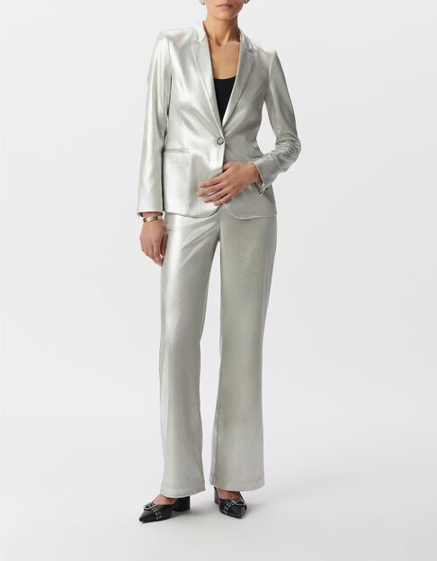 Damen Silber beschichtete Anzugjacke - IKKS
