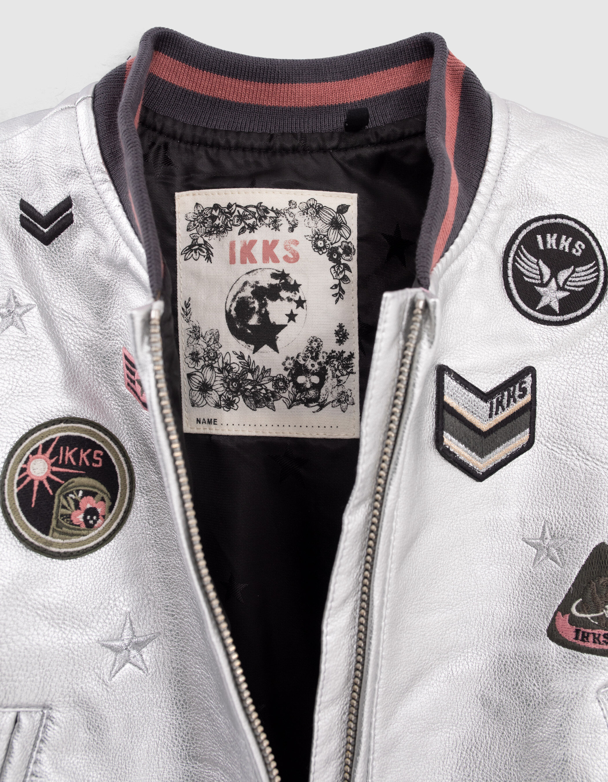 Bombers argenté femme outlet