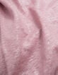 Tee-shirt rose maille lin paillet&eacute;e d&eacute;coupe &eacute;paule Femme-5