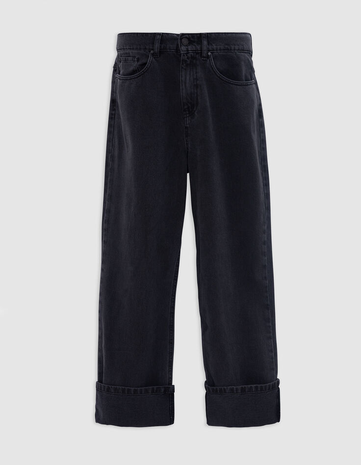 Antraciete maxi boyfriend-jeans voor dames-7
