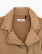 Girls' sienna foil sweatshirt fabric biker-style cardigan-3
