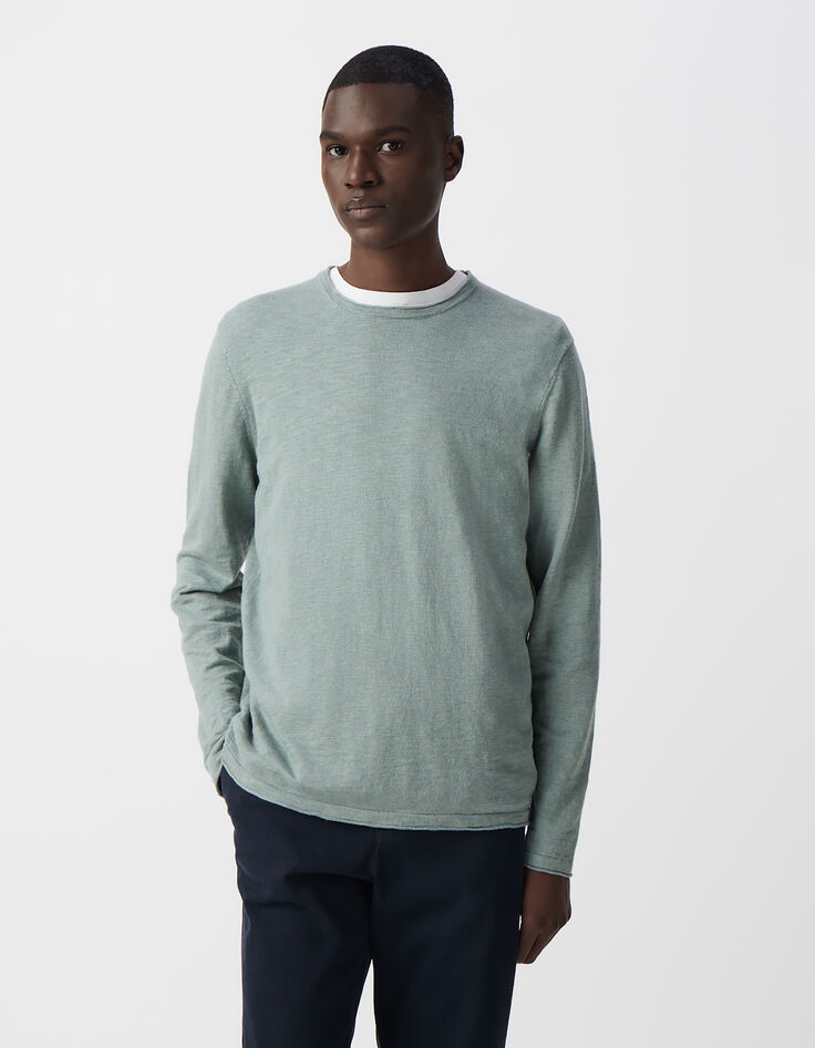 Pull horizon tricot flammé bords roulottés Homme-2