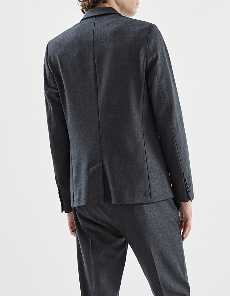 Veste gris anthracite maille IKKS BETTER Homme-3 Veste gris anthracite maille IKKS BETTER Homme-3