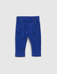 Baby boys’ blue joggers with stamp print -1