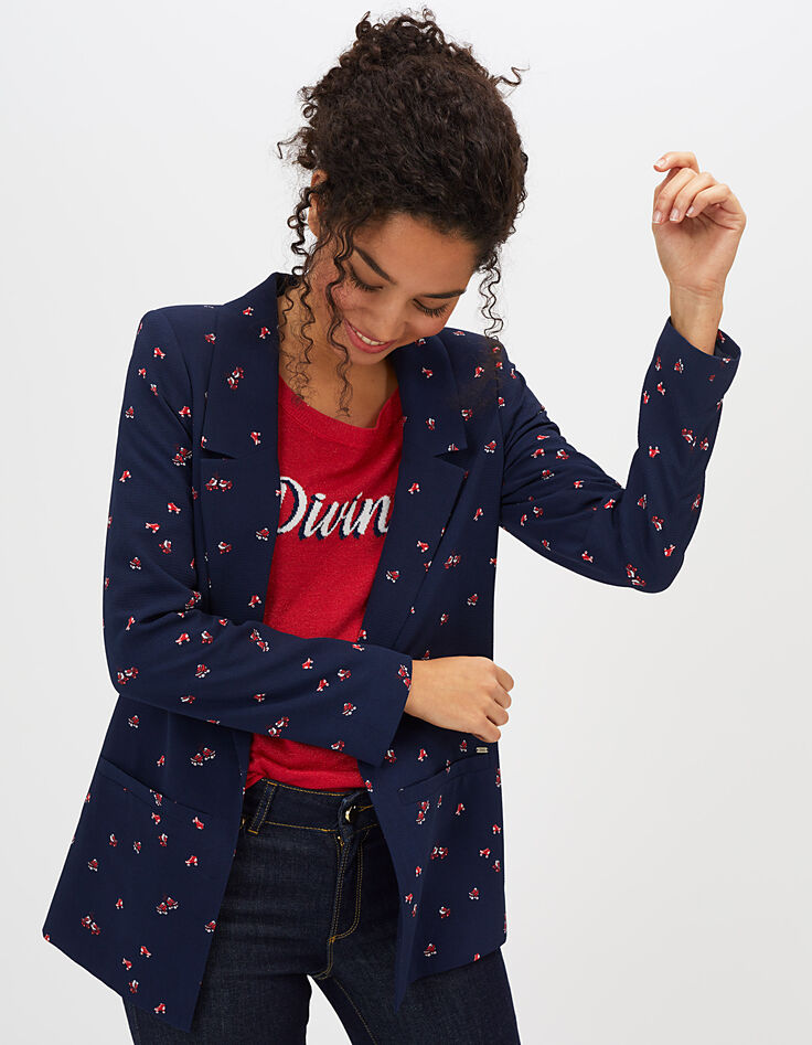 I.Code navy skate print suit jacket-3
