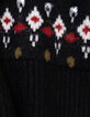 Girls’ black jacquard knit winter sweater with diamanté-8