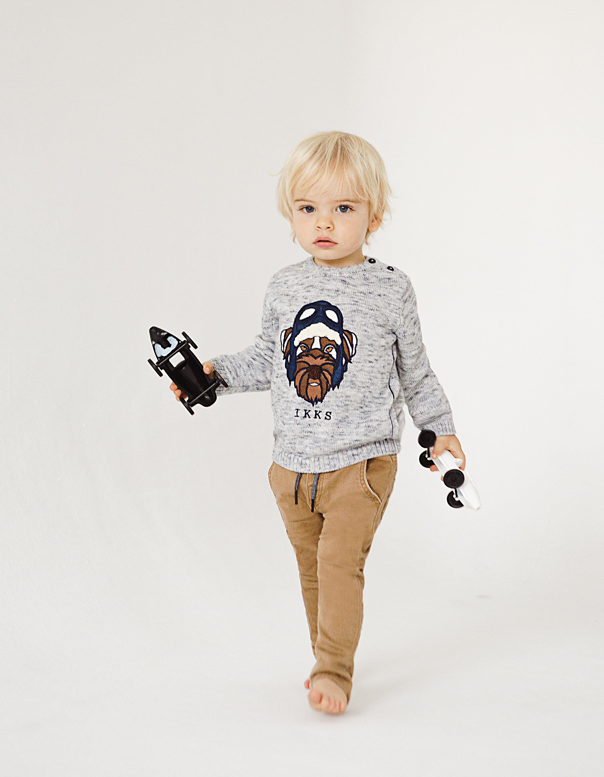 Pull gris visuel chien pilote b b gar on