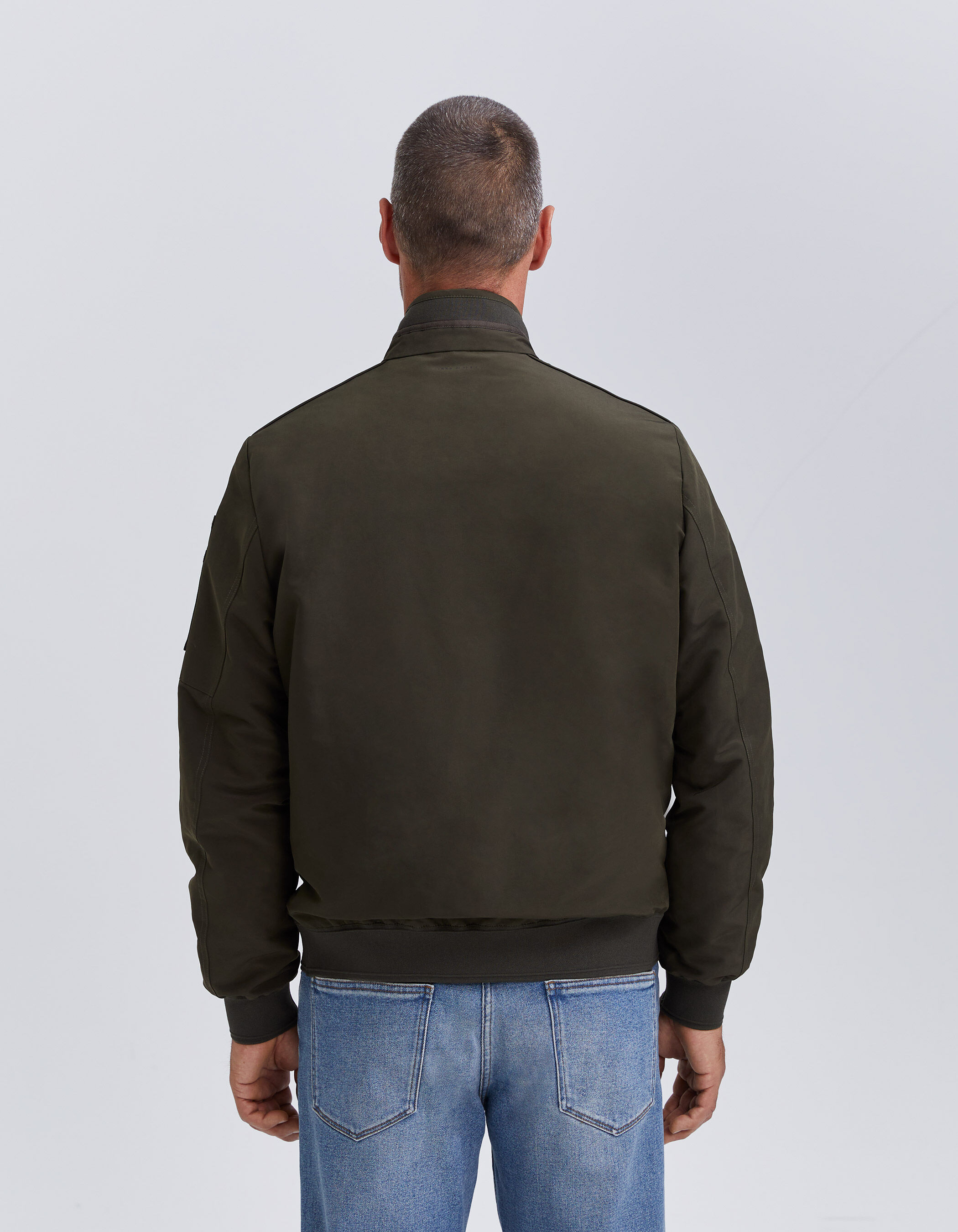 Bomber caqui cuello alto interior Sherpa Hombre