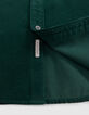 Chemise verte velours milleraies Homme-7
