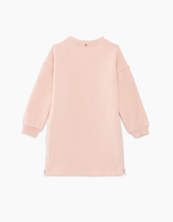 Vestido-sudadera rosa empolvado Tokyo cremallera laterales-5
