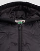 Boy's black embroidered nylon two-ply down jacket-2
