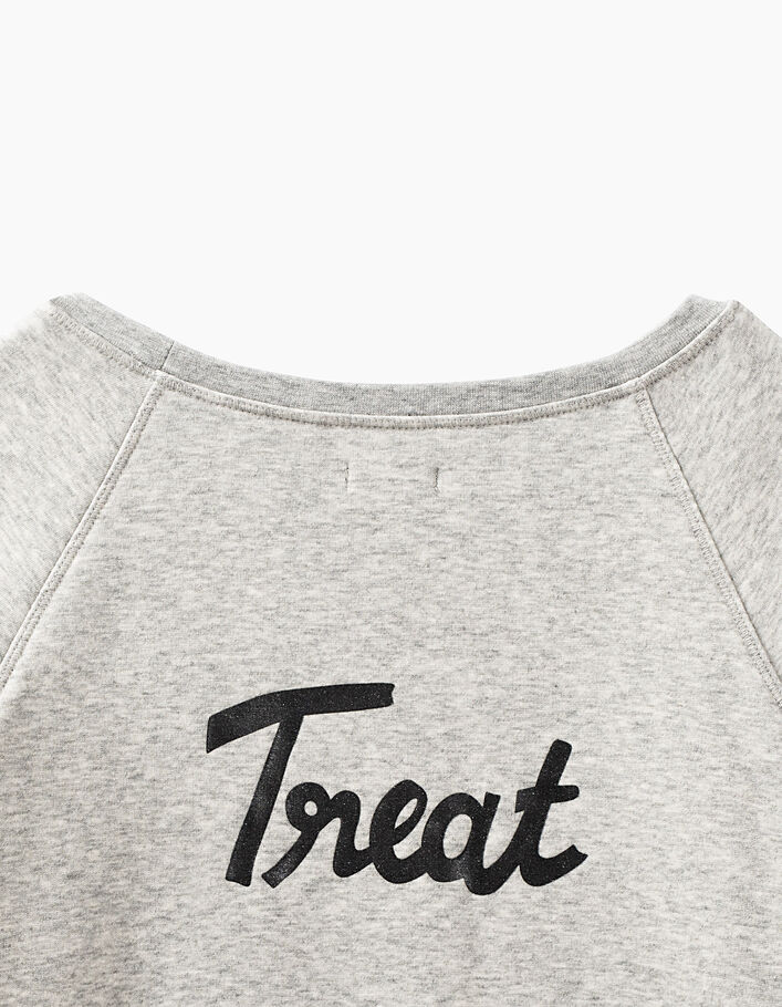 Middengrijze sweater Trick or... treat Halloween meisjes  - IKKS