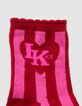 Mädchensocken in Marineblau, Cremeweiß und Rosa-2