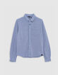Camisa de punto azul efecto vaquero de ni&ntilde;o-1