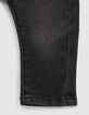 Baby boys’ used black jeans + letter waistband-6