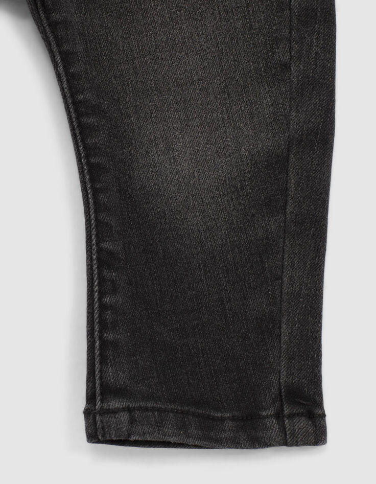 Baby boys’ used black jeans + letter waistband-6