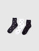 Lot 3 paires de chaussettes étoiles rock femme-3