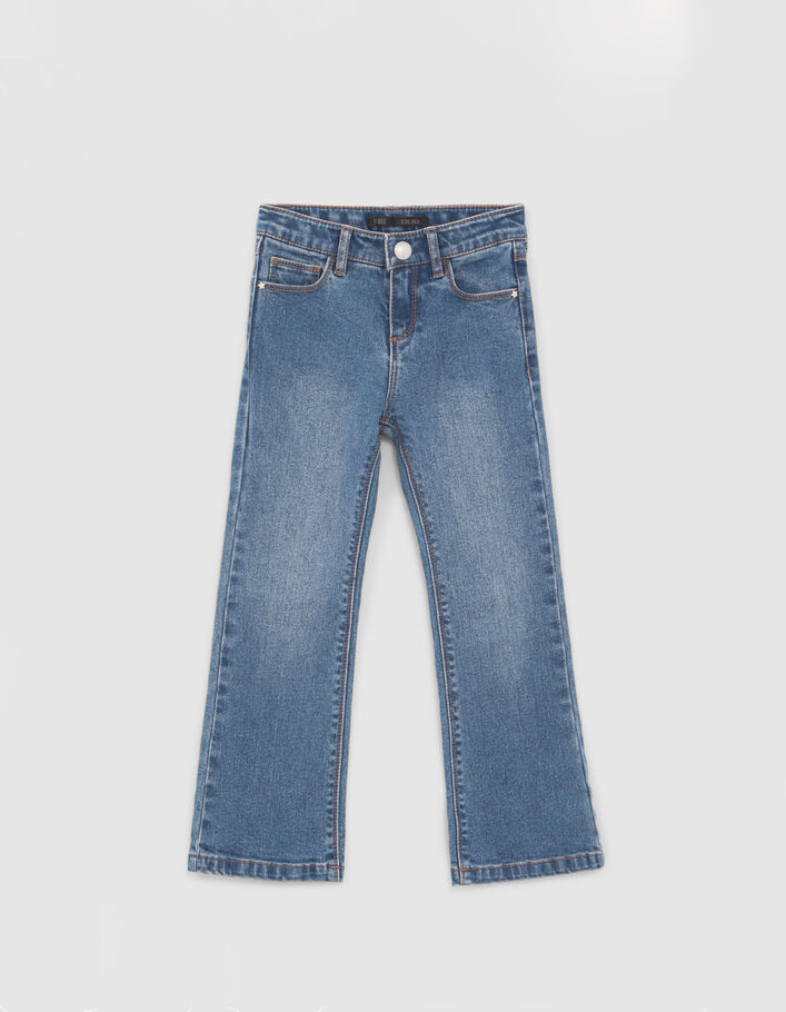 Blauwe FLARE jeans Waterless met sjaal-ceintuur meisjes-7
