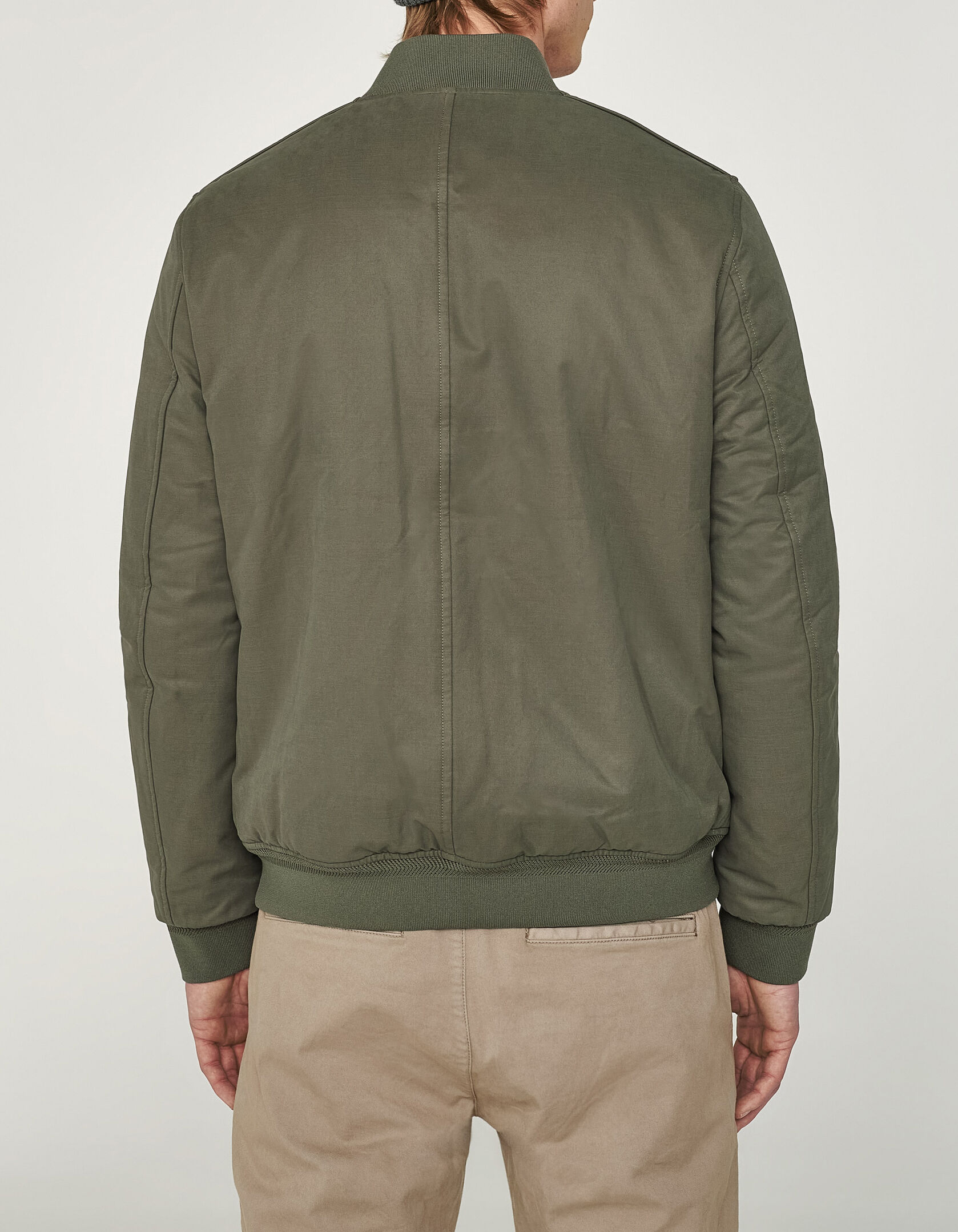 Men s khaki bomber style jacket