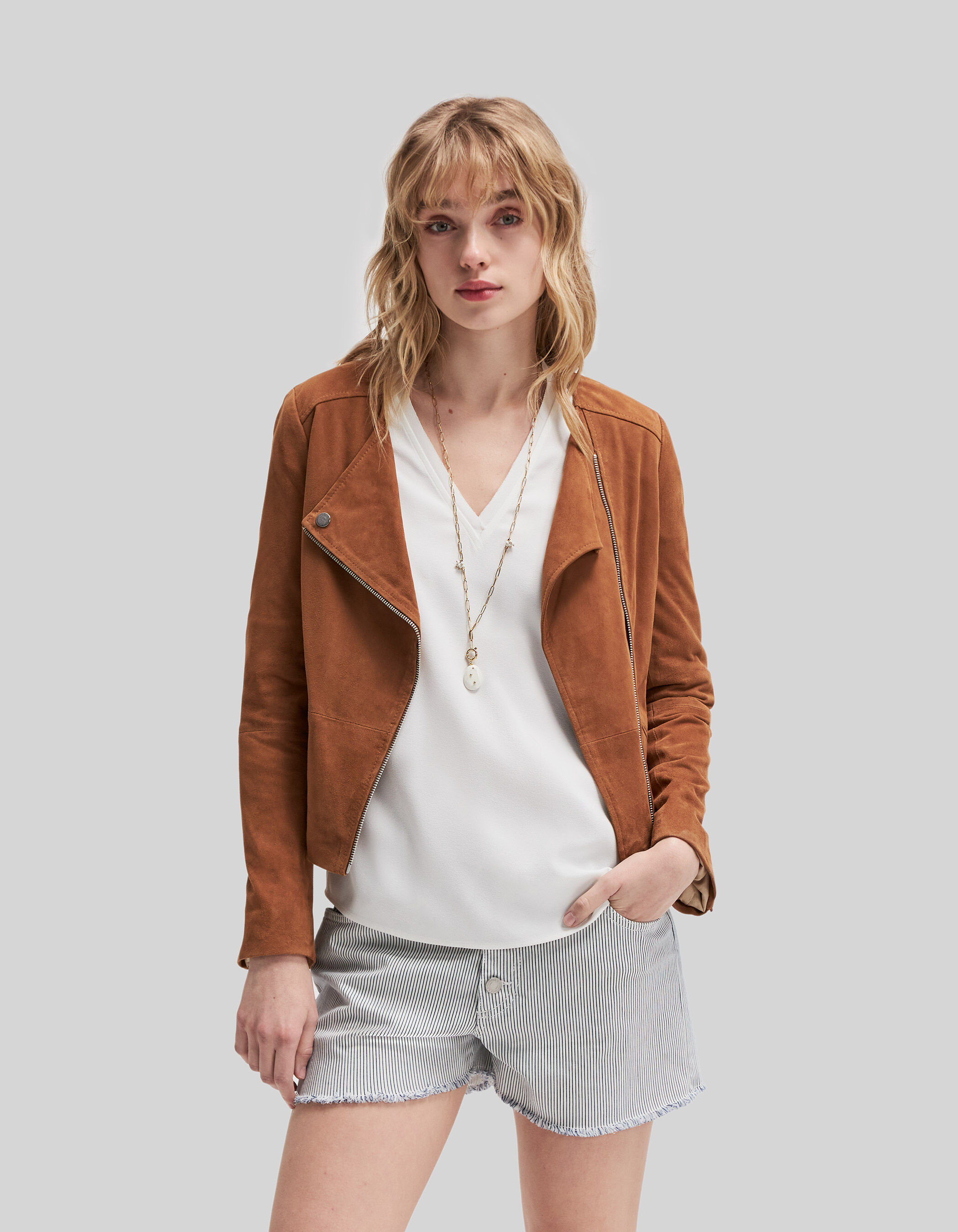 Ikks blouson cuir best sale femme