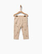 Leggings beige à motifs cuivrés bébé fille-2
