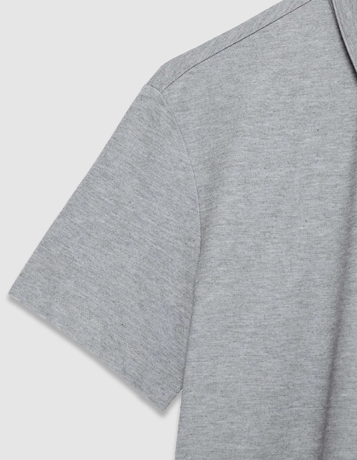 Graues kurz&auml;rmeliges Poloshirt DRY FAST Herren-7