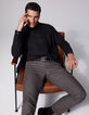 Pantalon vison &agrave; carreaux Homme-1