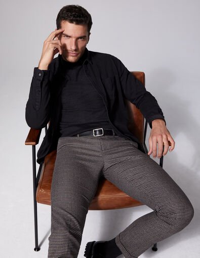 Pantalon vison &agrave; carreaux Homme - IKKS