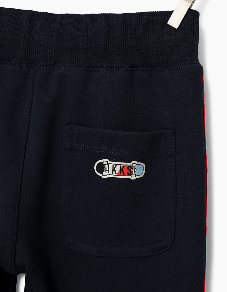 Pantalon navy à bandes latérales garçon-6 Pantalon navy à bandes latérales garçon-6