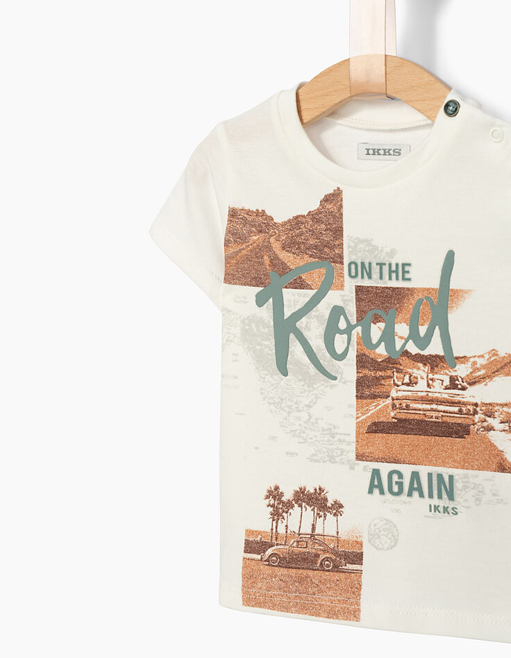 Kittgraues T-Shirt mit Autos für Babyjungen -2