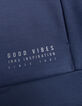 Cardigan relaxed bleu zippé molleton garçon-7