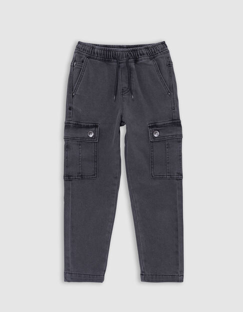 Jogger LOOSE gris denim battle niño - IKKS