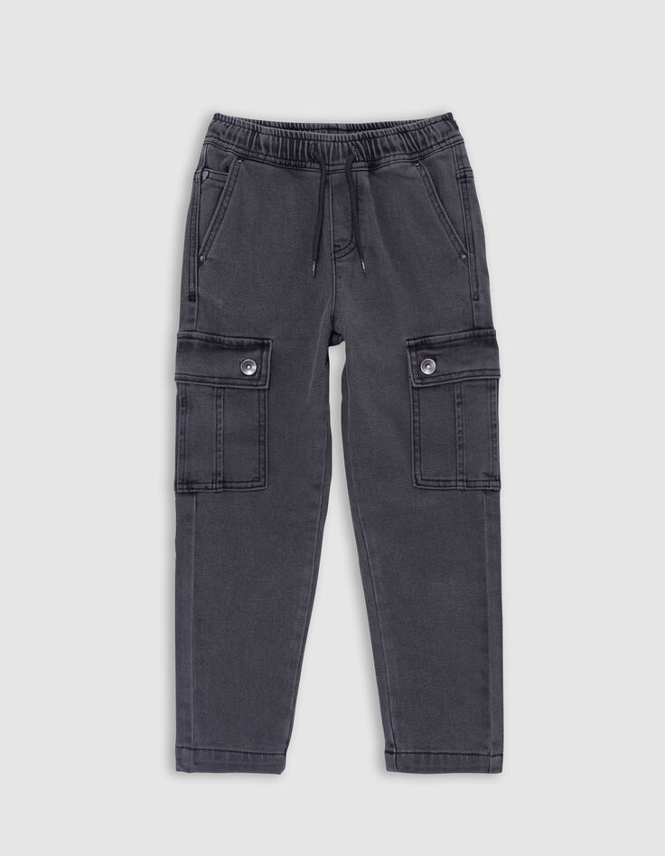 Jogger LOOSE gris denim battle niño-1 Jogger LOOSE gris denim battle niño-1