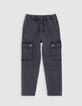Jogger LOOSE gris denim battle niño-1 Jogger LOOSE gris denim battle niño-1