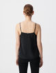Women’s black silk camisole with skull embroidery-3