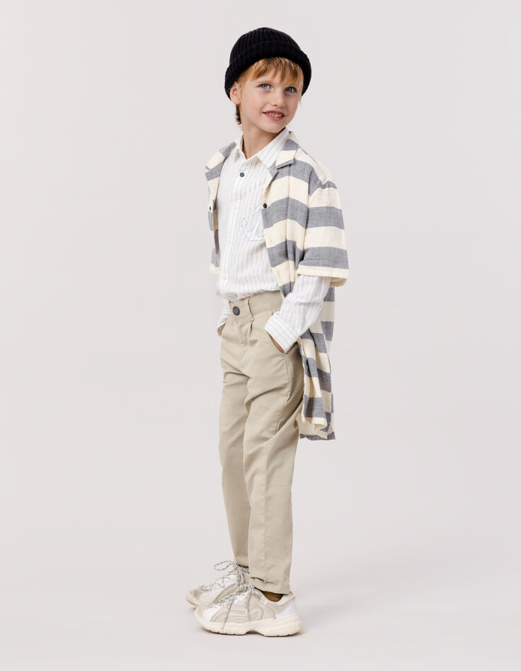Beige Jungen-Chinohose-8