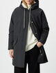 Parka noire fourr&eacute;e &agrave; capuche Femme-2