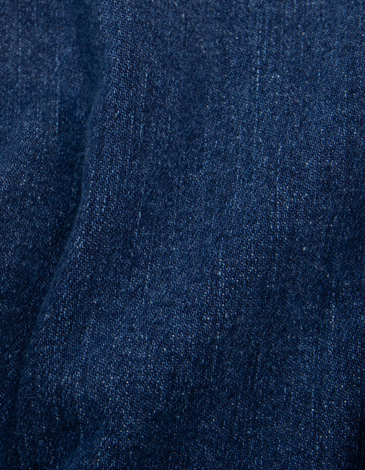 Jean WIDE LEG bleu &agrave; revers fixes frang&eacute;s fille-7