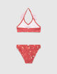 Roter Mädchenbikini mit Surf-Rocker-Print-3