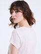 Tee-shirt en lin foil femme-5