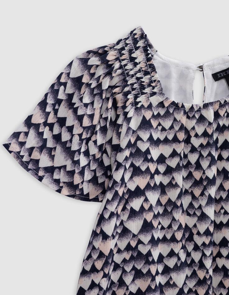 Robe marine LENZING™ ECOVERO™ cœurs fille-8