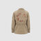 Girls’ light khaki Terra Denim safari jacket, P&L back - IKKS image number 3