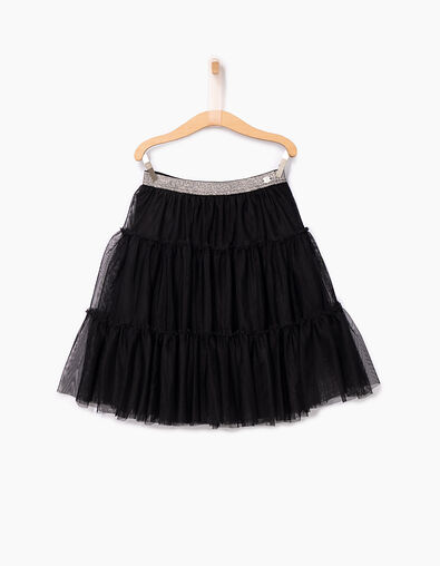 Jupe noire en tulle maxi volume fille - IKKS