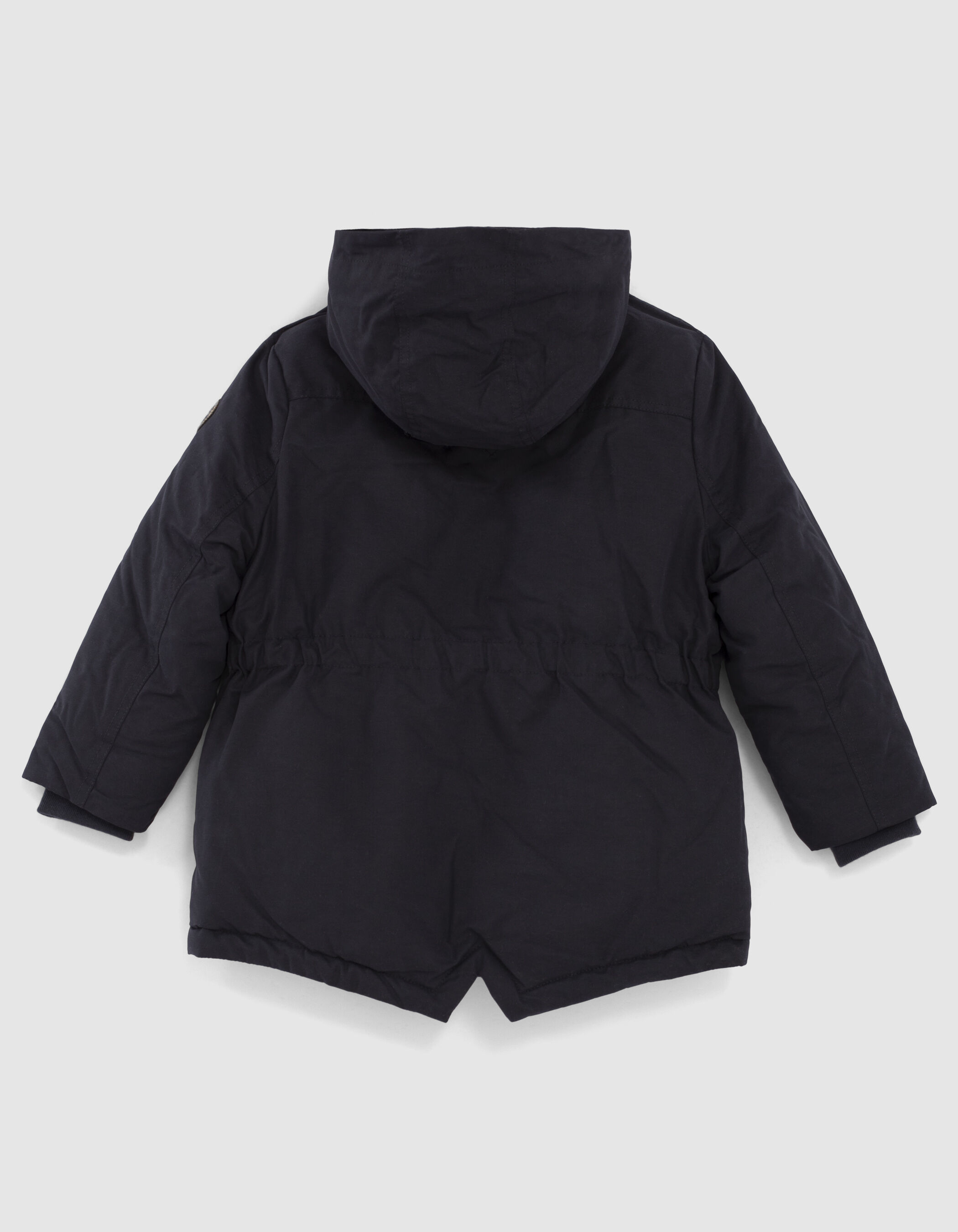 Girls 2 in 1 navy parka gold light padded jacket